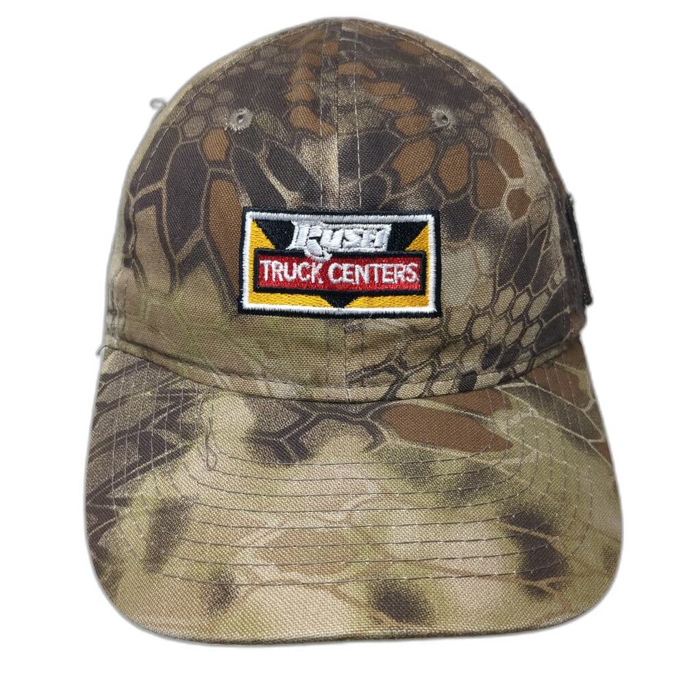 Outdoor Cap Baseball Brown One Size Kryptek Camo Rush Truck Centers USA Flag Hat